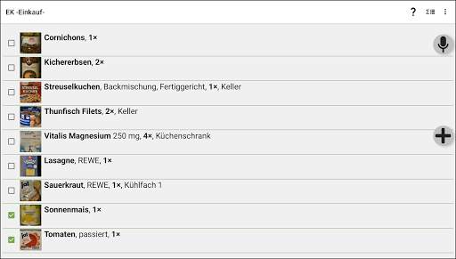 Vorrat, Lager, Einkaufslisten screenshot 10