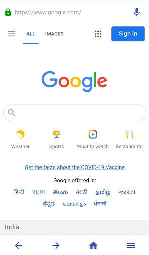 M Browser screenshot 2