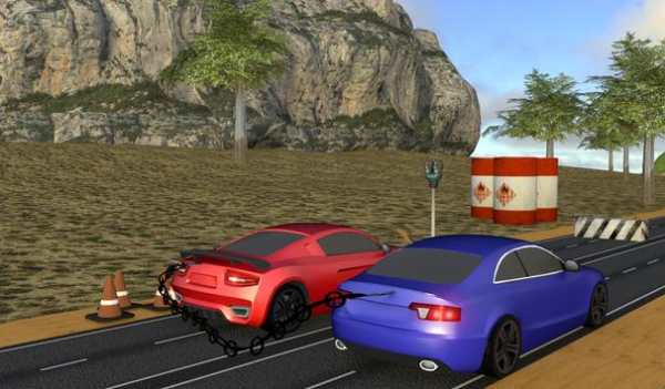 Impossible  Chained Cars Racing Challenge screenshot 1