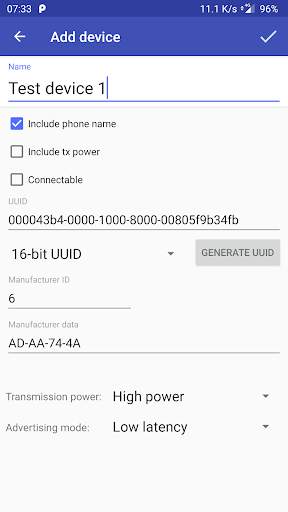 Bluetooth LE Simulator screenshot 1