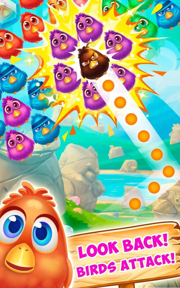 Bubble Birds 4 - Rescue Falling Funny Birds screenshot 1