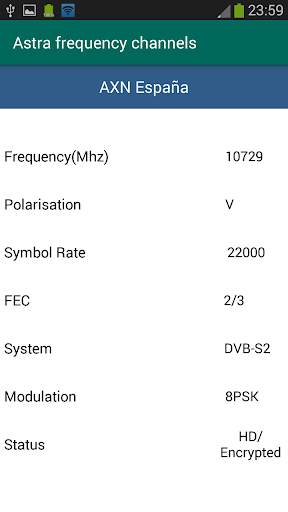 Astra Frequency Channels screenshot 5