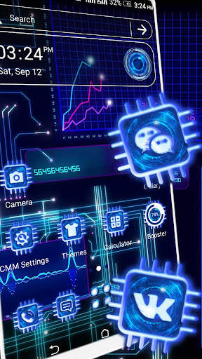 Digital Hi-Tech Theme Launcher screenshot 1