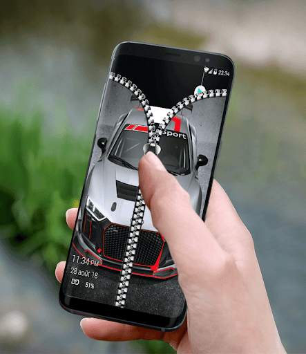 Car zipper Lock Screen Wallpaper 3 تصوير الشاشة