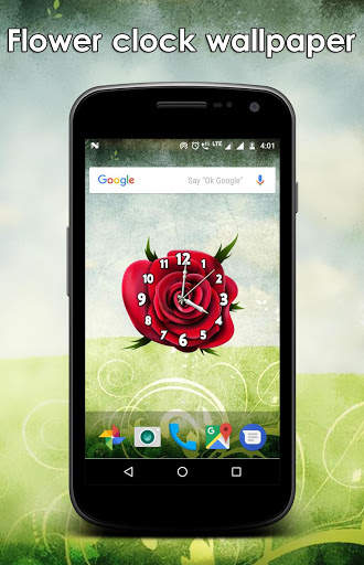 Flower clock live wallpaper screenshot 1