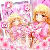 Pink Blossom Sakura Girl Theme 1.1.1
