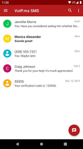 VoIP.ms SMS screenshot 1