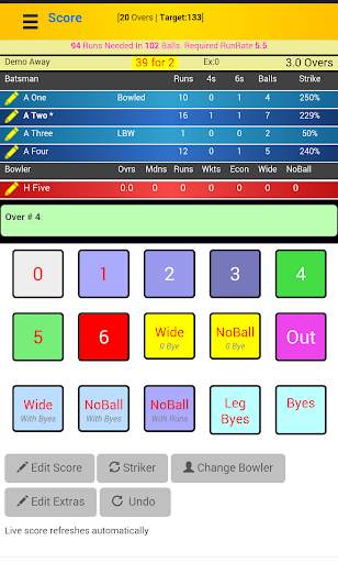 Cricket Scorer App screenshot 2