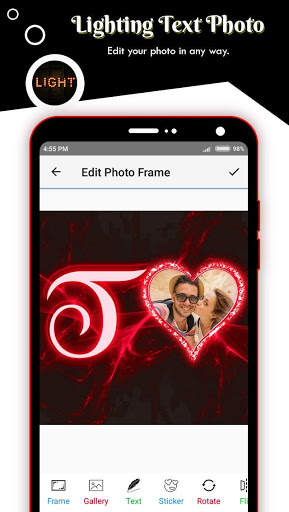 Lighting Text Photo Frame screenshot 6