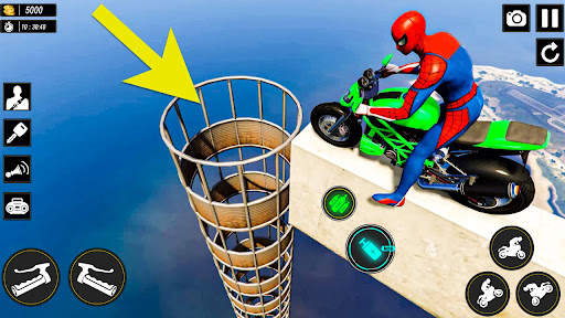 Superhero Tricky Bike Stunt 3D screenshot 8