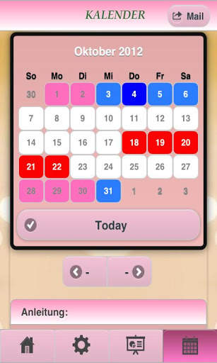 Menstruation Fruchtbarkeit  Lt screenshot 1