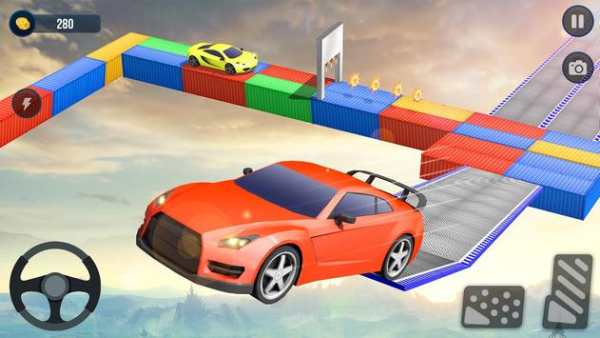 Crazy Car driving Stunts: Sky Tracks screenshot 2