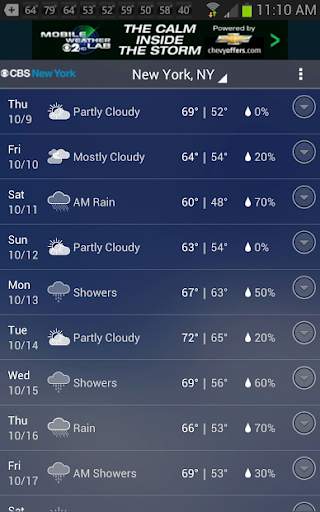 CBS New York Weather screenshot 3