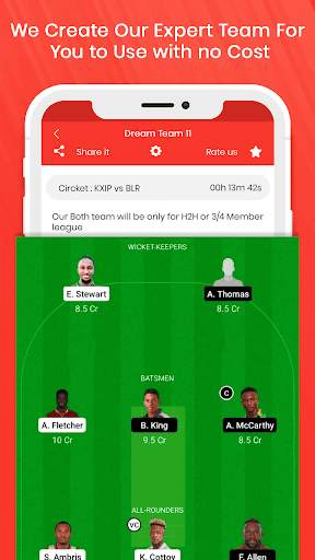 Dream Team 11 - Cricket & Football Predictions App screenshot 2