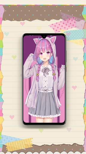 Cute  Anime Schoolgirl Live Wallpaper HD 4K screenshot 5