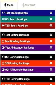 Cricket Ranking App screenshot 2