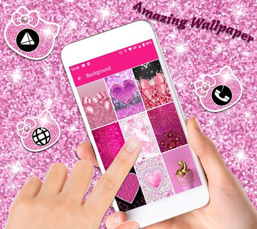 Glitter Diamond Kitty Launcher screenshot 6
