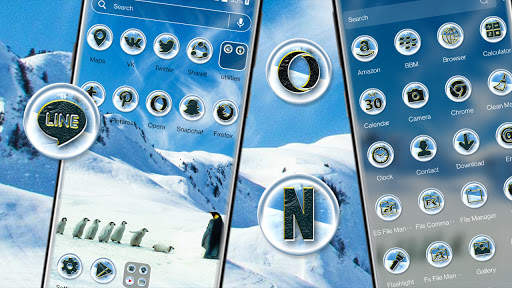Ice Penguin Launcher Theme screenshot 4