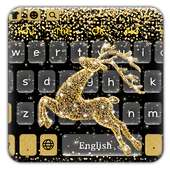 Shiny Star Gold Reindeer Keyboard icon