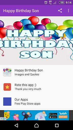 Happy Birthday Son screenshot 1
