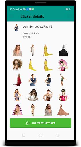 Jennifer Lopez WAStickerApps : Stickers 4 Whatsapp screenshot 3