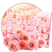 Glitter Roses Keyboard Theme Pink Rose icon