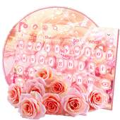 Glitter Roses Keyboard Theme Pink Rose 10001003