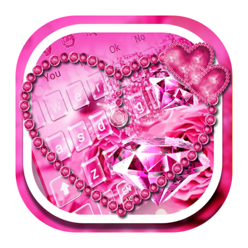 Pink diamond keyboard theme icon