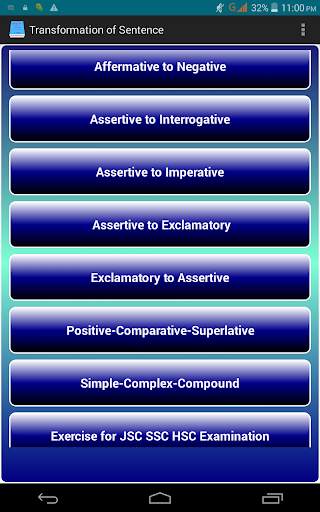 Transformation of Sentence screenshot 1