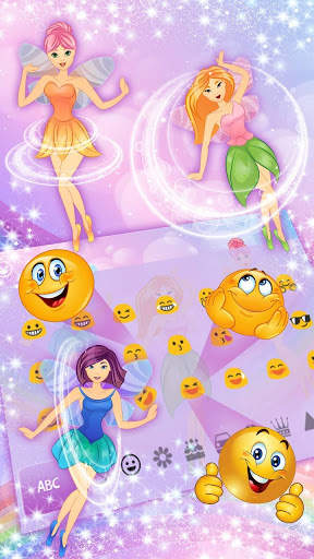 Cute Princess Fairy Keyboard Theme screenshot 3