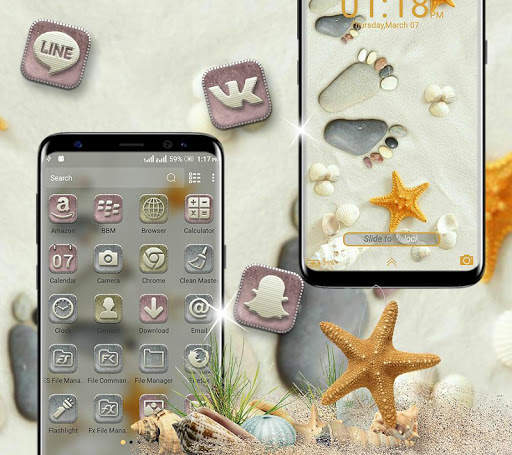 Pebble Feet Launcher Theme screenshot 3