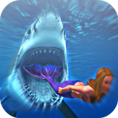 Angry Shark Mermaid Run icon