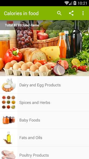 Calories in food screenshot 1