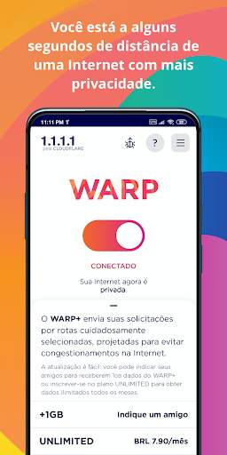 1.1.1.1 + WARP screenshot 2