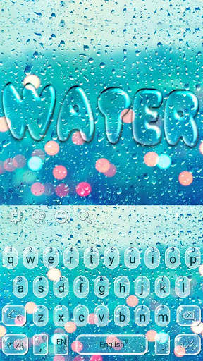 Blue Glass Water Keyboard Theme screenshot 1