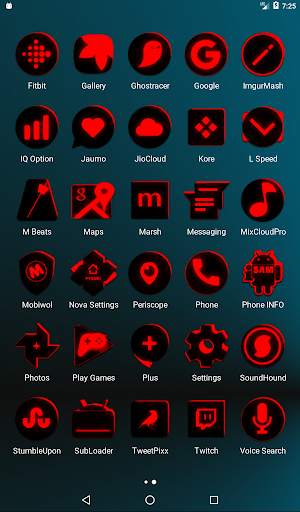 Flat Black and Red Icon Pack screenshot 11
