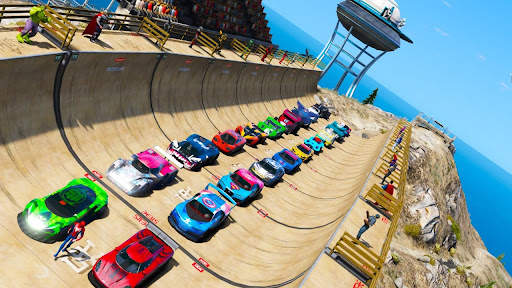 Superhero Car Stunt Racing 3D screenshot 4