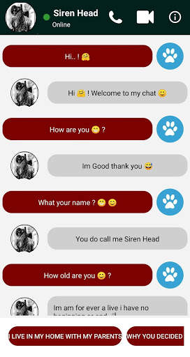 Call Siren Head chat   video call (Simulation) screenshot 7