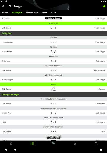 sporza voetbal screenshot 11