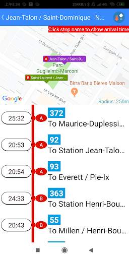 Montreal STM Bus Timetable screenshot 8