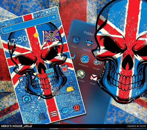 Union Jack Flag Skull Theme screenshot 3