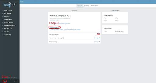 KeyHub 2FA screenshot 1