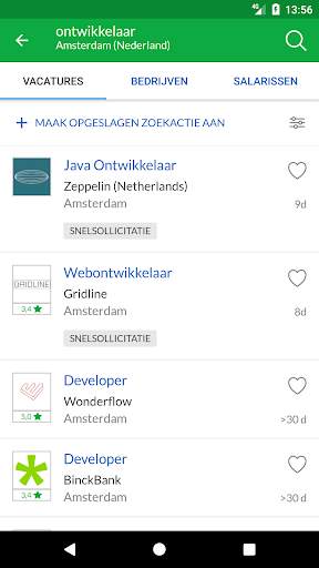 Vacatures zoeken en salarissen screenshot 2