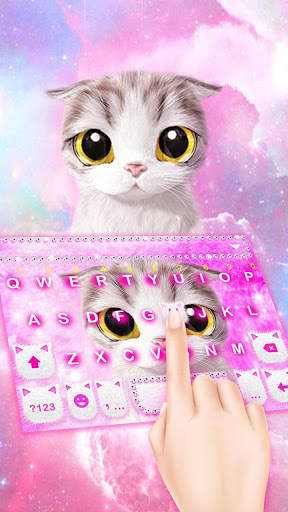 Chủ Đề Bàn Phím Pink Cat screenshot 1