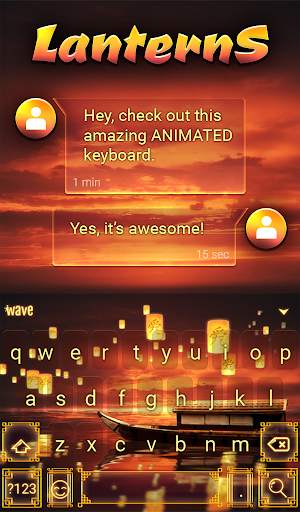 Lanterns Animated Keyboard   Live Wallpaper screenshot 3
