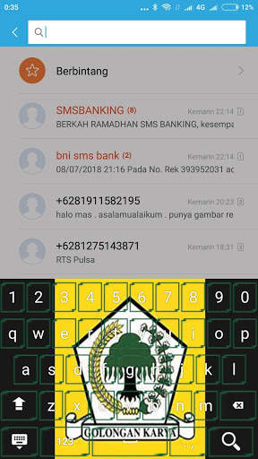 Keyboard Android Tema Logo Parpol Indonesia screenshot 2