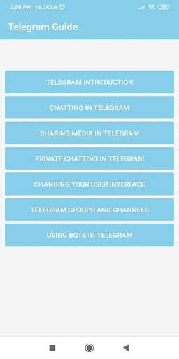 Telegram Guide screenshot 1