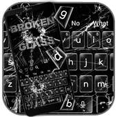 Broken 3D Glass Keyboard Theme 10001001
