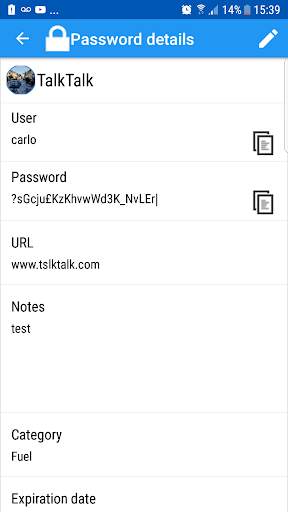 My Password screenshot 2