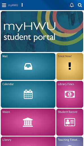 myHWU screenshot 1